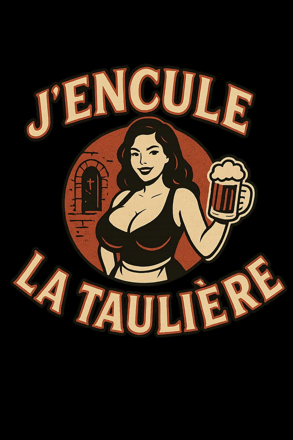 Illustrated tavern keeper graphic